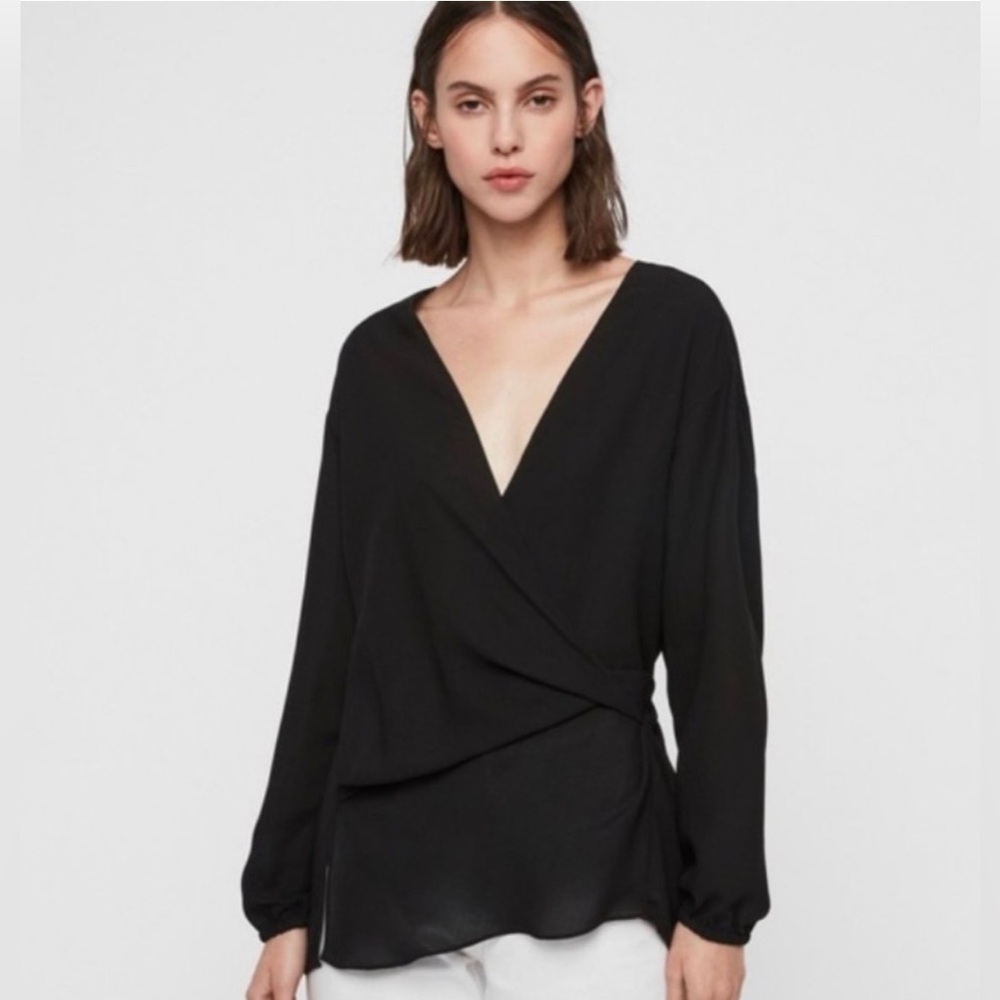 All Saints Mia Sleeve Top